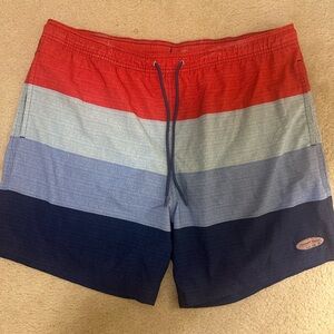 Vineyard Vines Men's Swim Shorts - Red, Light Blue, Navy